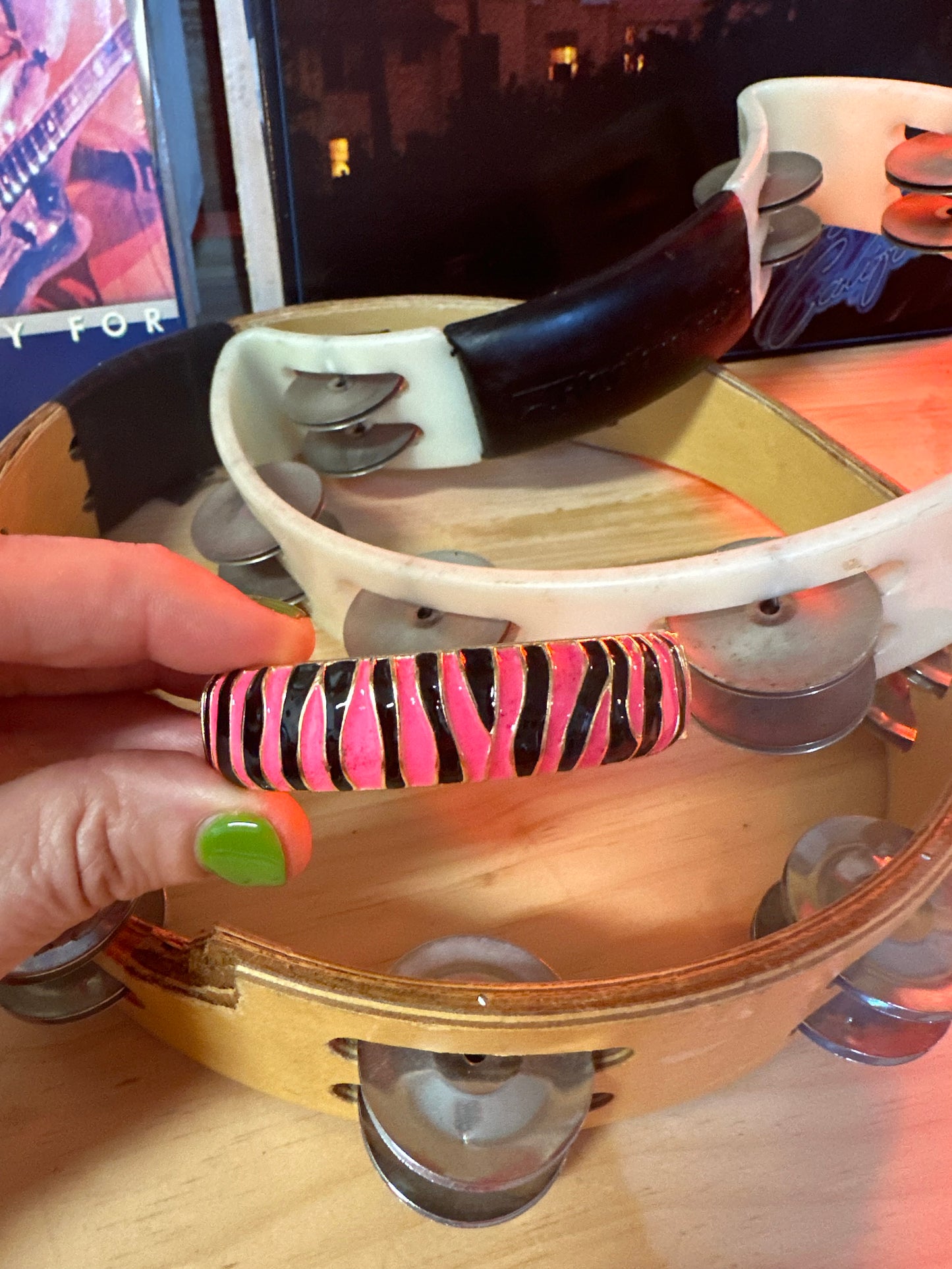 Ferocious Tiger Stripe Enamel Cuff Bracelet