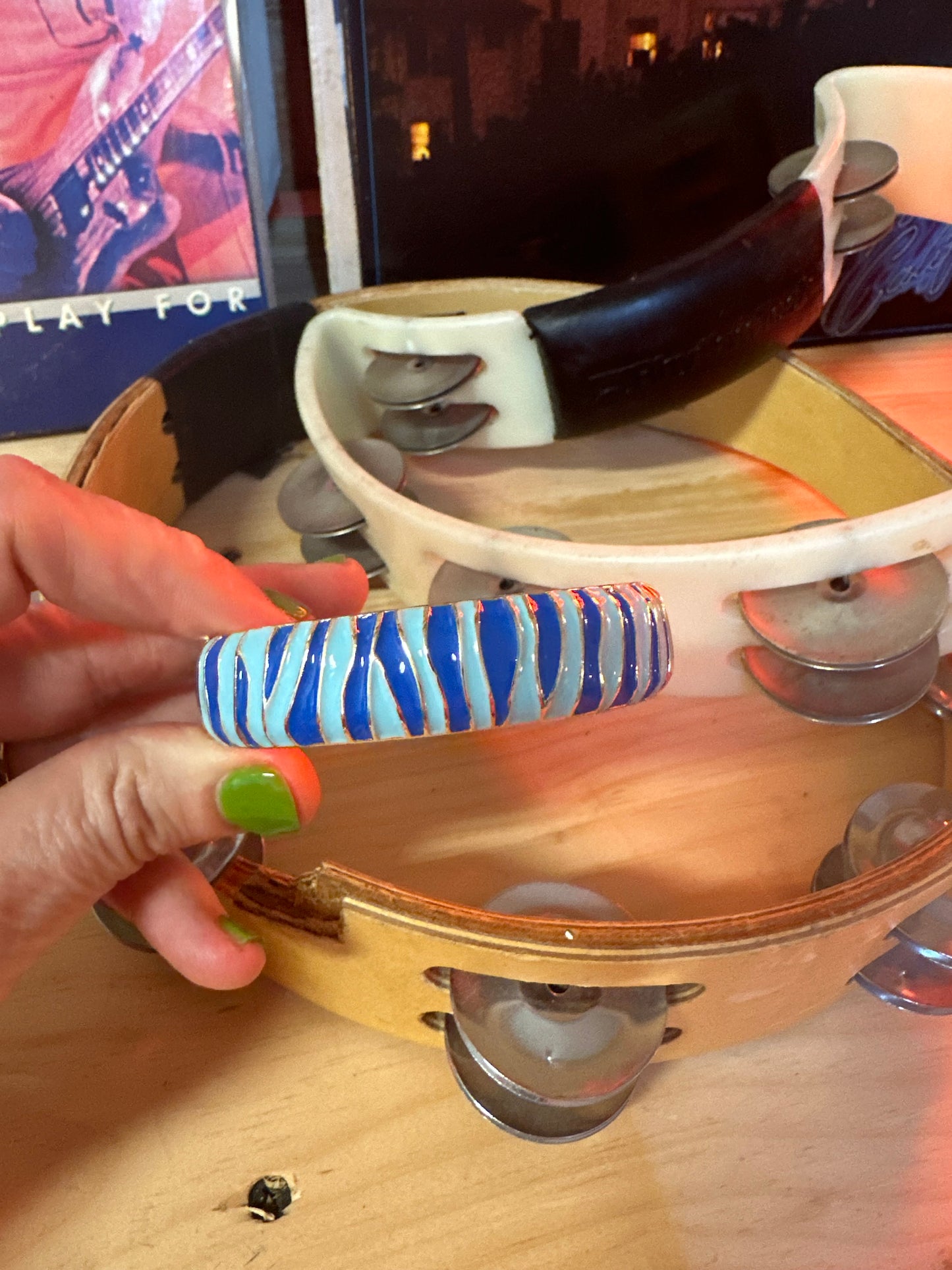 Ferocious Tiger Stripe Enamel Cuff Bracelet