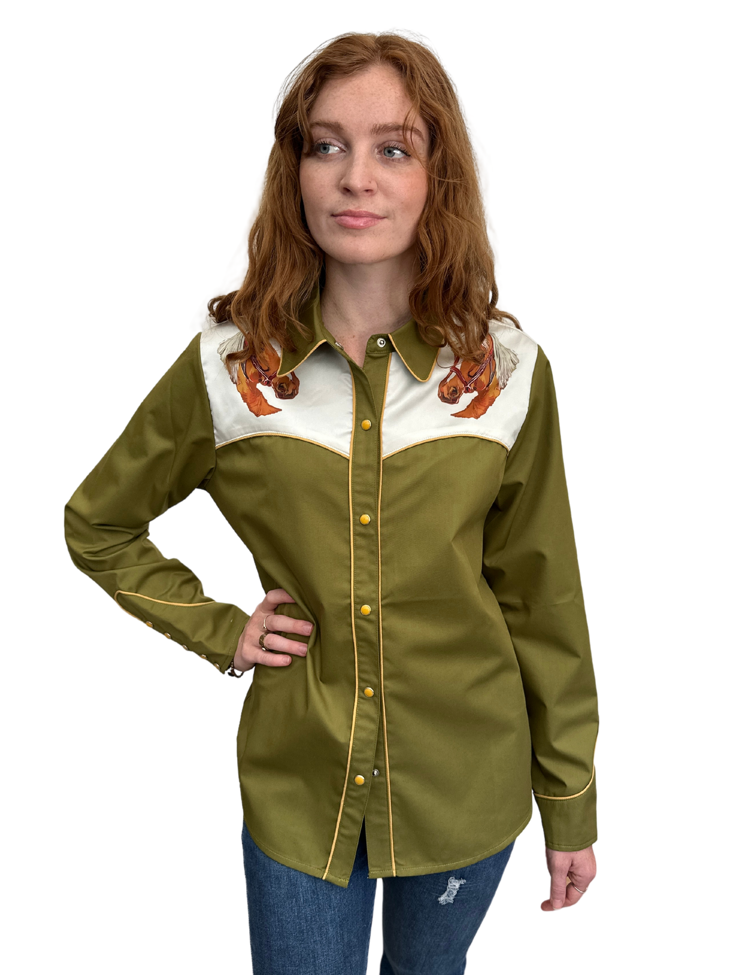 PRE PACK Horse Pearl Snap Button Up (2S-2M-2L-1XL)