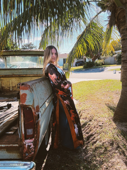 Rebel Yell Horse & Leopard Print Reversible Duster PREORDER MARCH/APRIL 2026