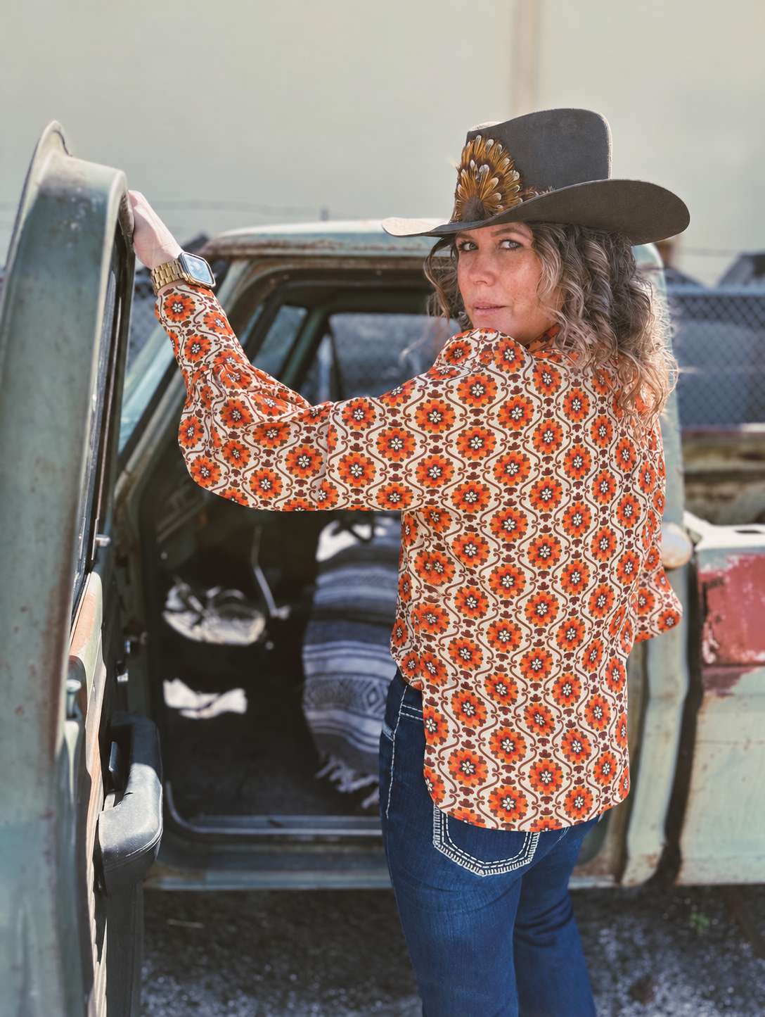Going To California Retro Poppy Floral Blouse ~ PREORDER NOVEMBER 2026